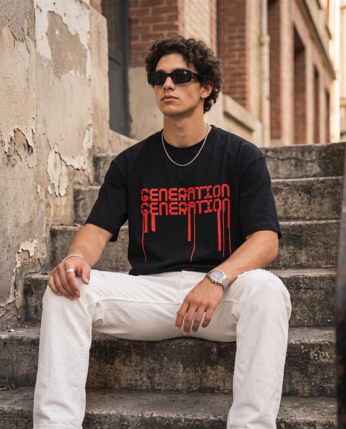 Generation-FRONT-ZED-BLACK Printed tshirt oversized
