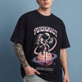 psychonaut astro black graphic print oversized tshirt