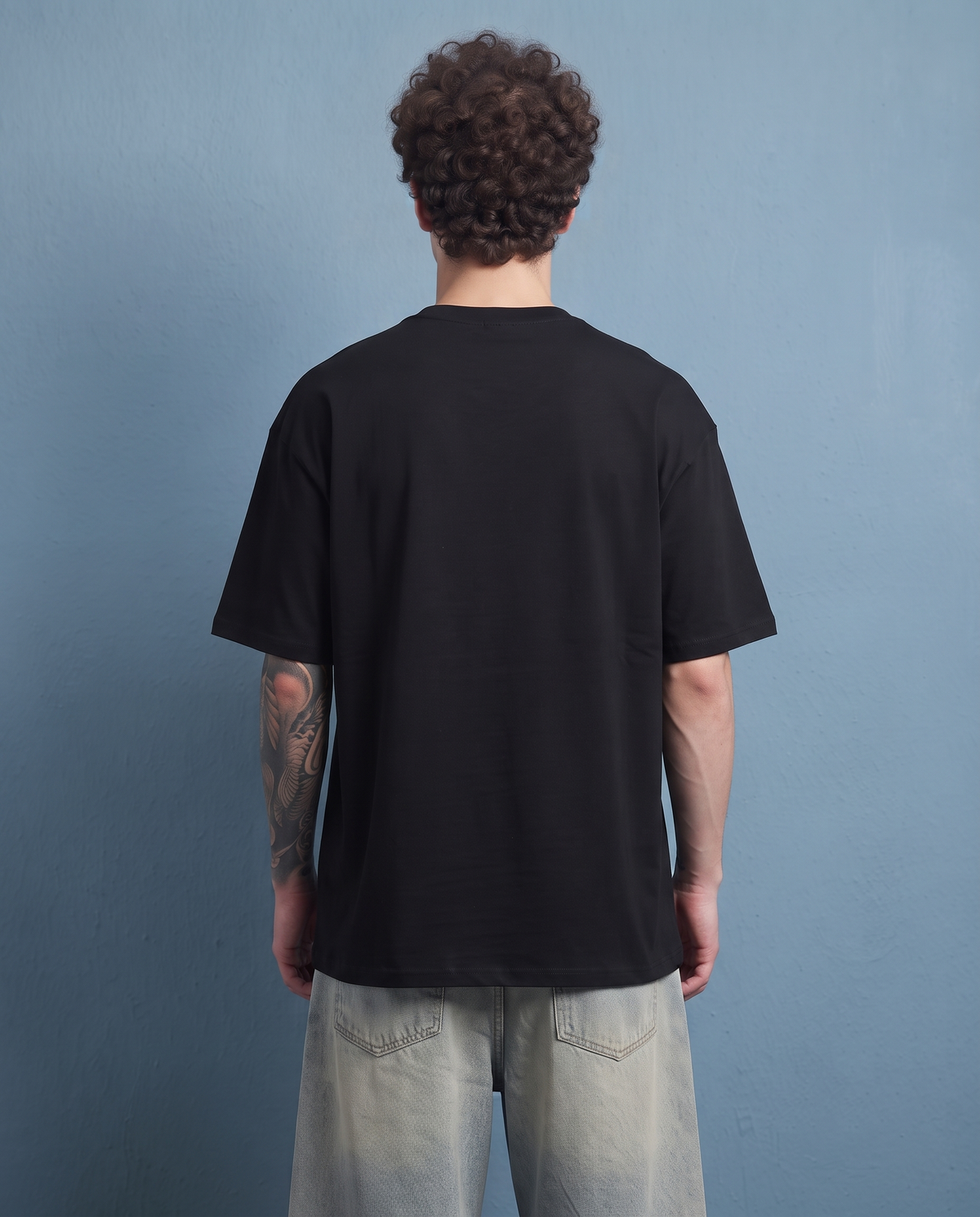 psychonaut astro black graphic print oversized tshirt