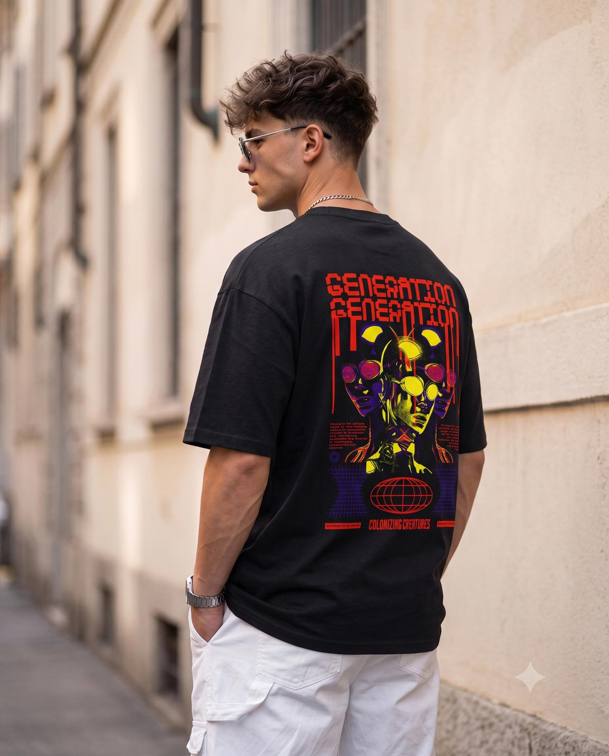 Generation-FRONT-ZED-BLACK Printed tshirt oversized