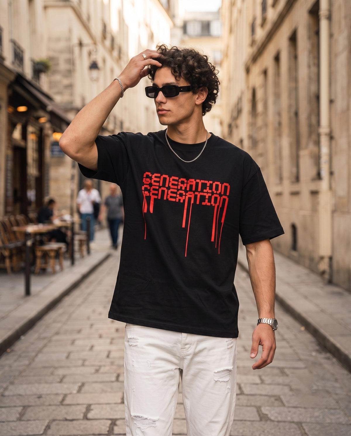 Generation-FRONT-ZED-BLACK Printed tshirt oversized