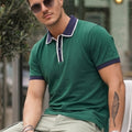 Green Tipped Regular Fit Exclusive Pique Lycra Polo T-Shirt