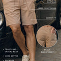Beige Relaxed-Fit Exclusive Travel Shorts