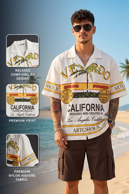 California White Oversized Printed Exclusive Shirt