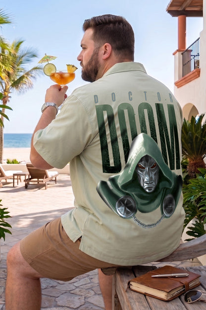 Doctor Doom Fogg Green Plus Size Printed Exclusive Shirt