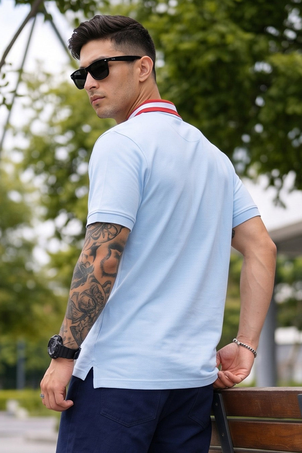 Atomizer Contrast Collar Regular Fit Exclusive Pique Lycra Polo T-Shirt