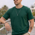 Green Plain Regular Fit T-shirt