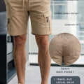 Beige Relaxed-Fit Exclusive Utility Shorts