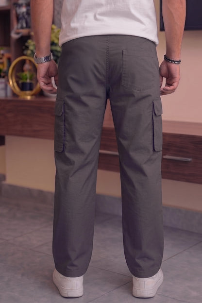 Dark Grey Relaxed Fit Nylon Exclusive Utility Cargo Jogger