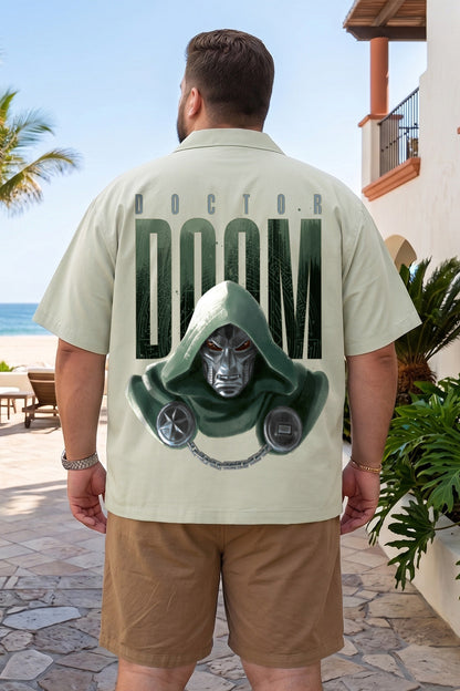 Doctor Doom Fogg Green Plus Size Printed Exclusive Shirt