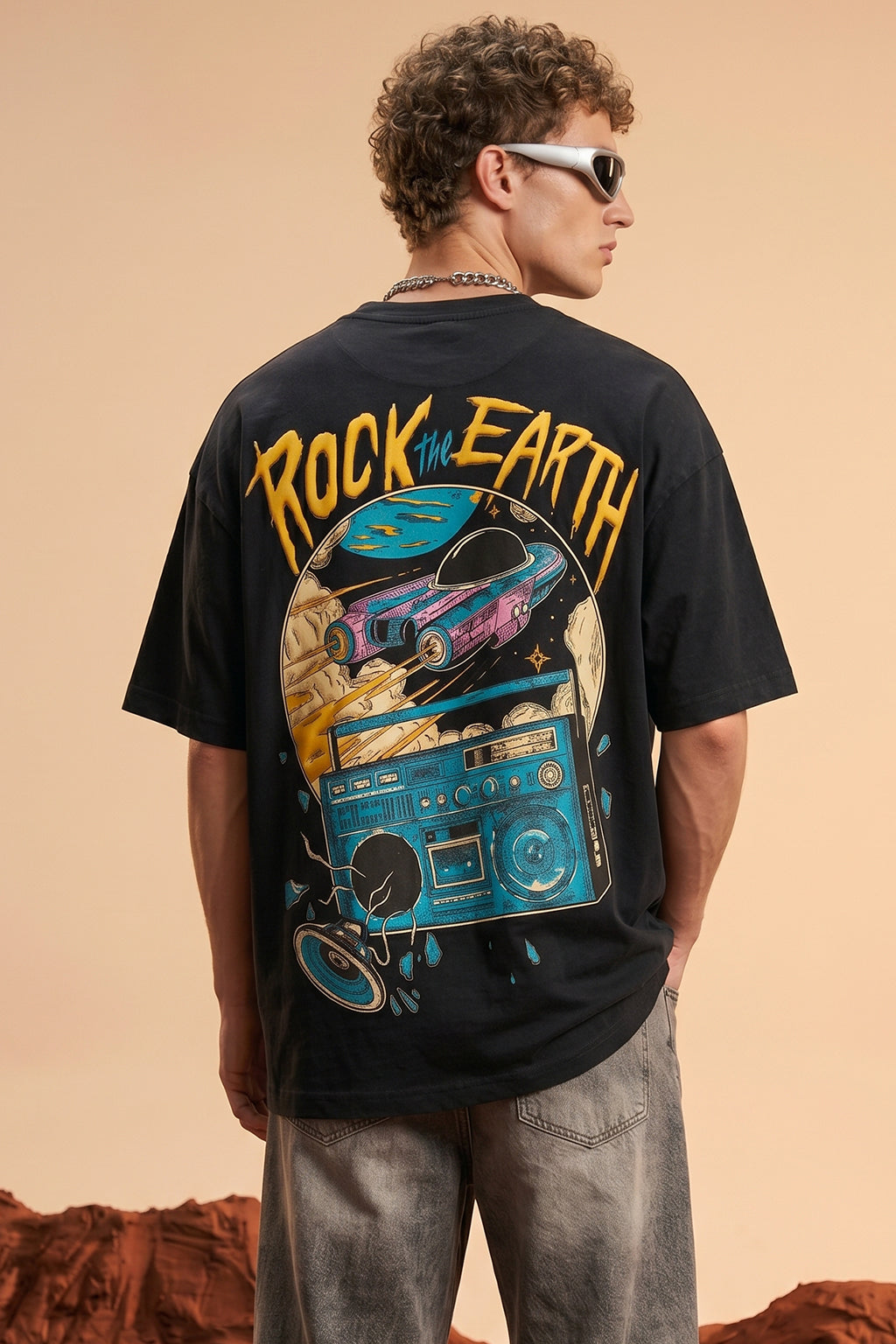 Rock The Earth 3D Puff Print Exclusive T-shirt Supreme Edition