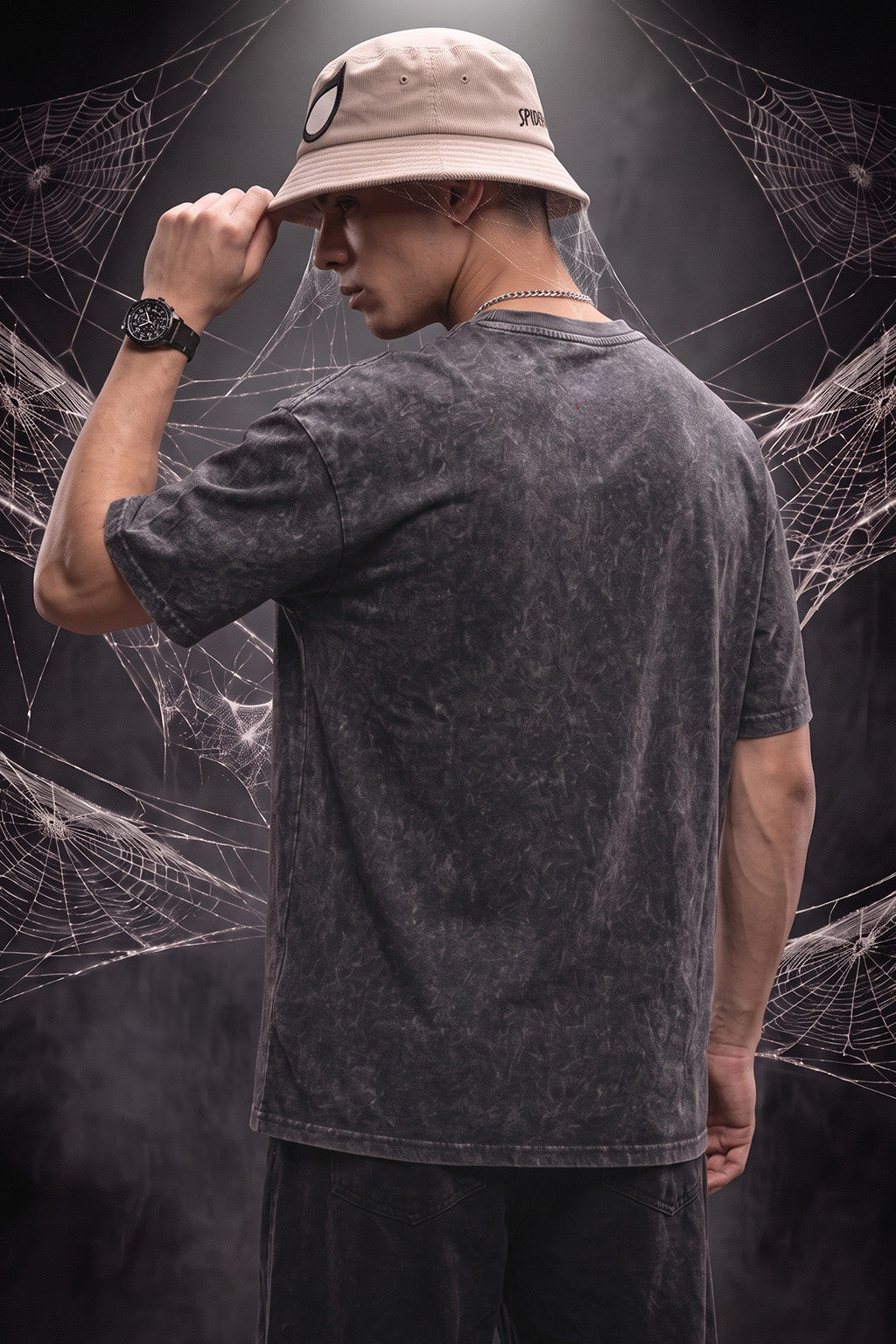 Spider-Man Web Warrior Black Acid Washed T-Shirt Supreme Edition