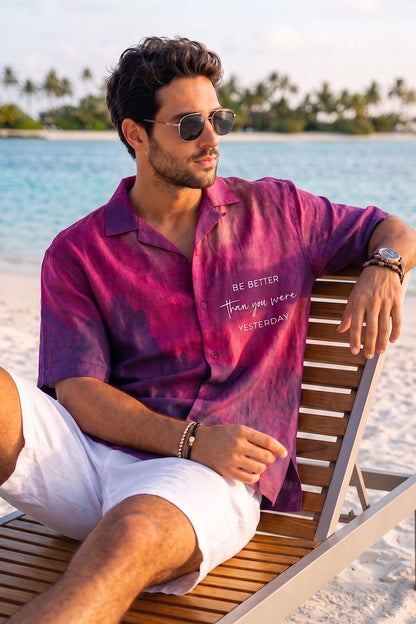 Midnight Tie-Dye Pink All Over Print Oversized Exclusive Shirt