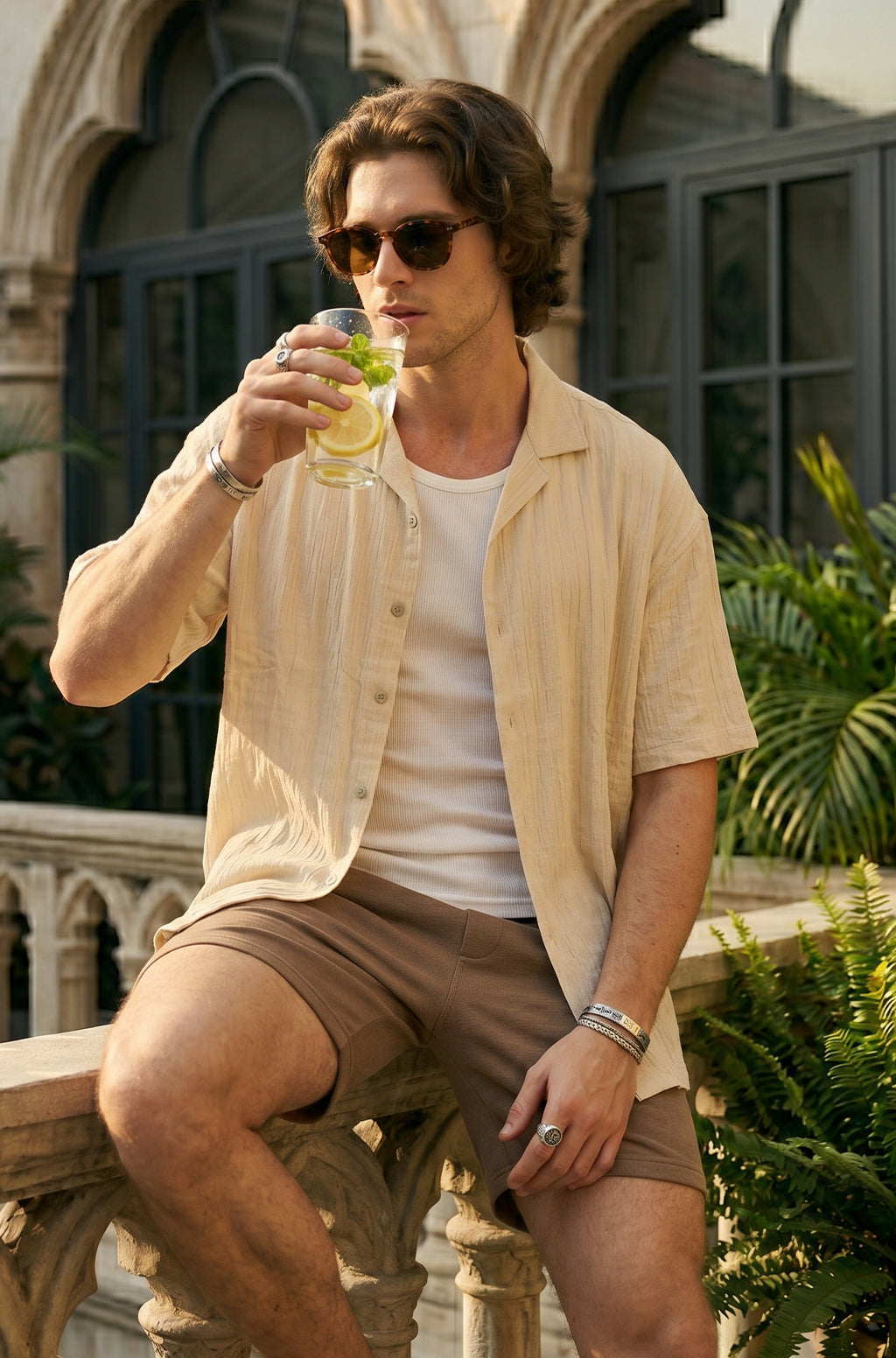 Feather Feel Marshmallow Oversized Plain Double Layer Exclusive Cotton Shirt