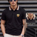 Black Bedge Regular Fit Exclusive Pique Lycra Polo T-Shirt