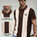 Chocolate Swanwhite Colorblock Regular Fit Exclusive Pique Lycra Polo T-Shirt