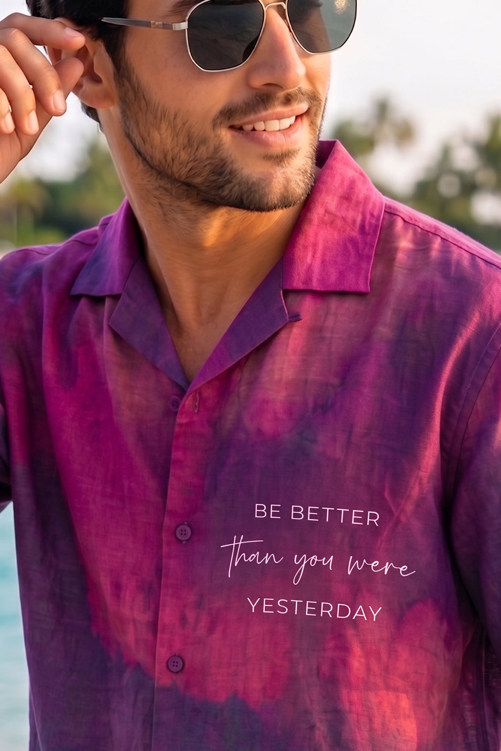 Midnight Tie-Dye Pink All Over Print Oversized Exclusive Shirt