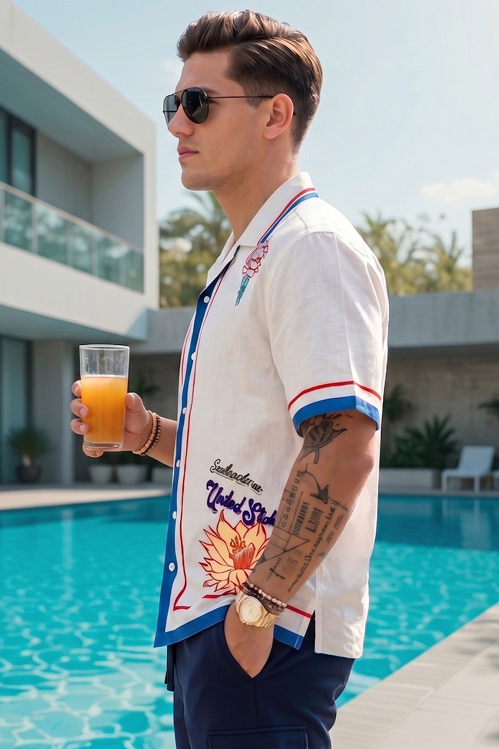 Arizona White Oversized Printed Exclusive Shirt