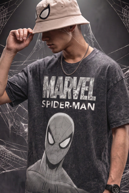 Spider-Man Web Warrior Black Acid Washed T-Shirt Supreme Edition