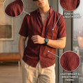 Maroon Plain Regular Fit Half Sleeve Single Pocket Exclusive Shirt