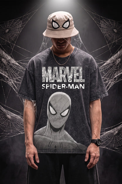 Spider-Man Web Warrior Black Acid Washed T-Shirt Supreme Edition