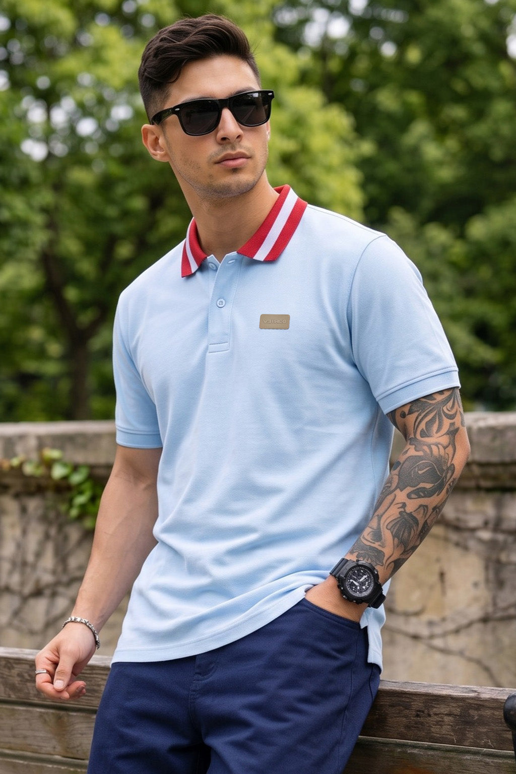 Atomizer Contrast Collar Regular Fit Exclusive Pique Lycra Polo T-Shirt