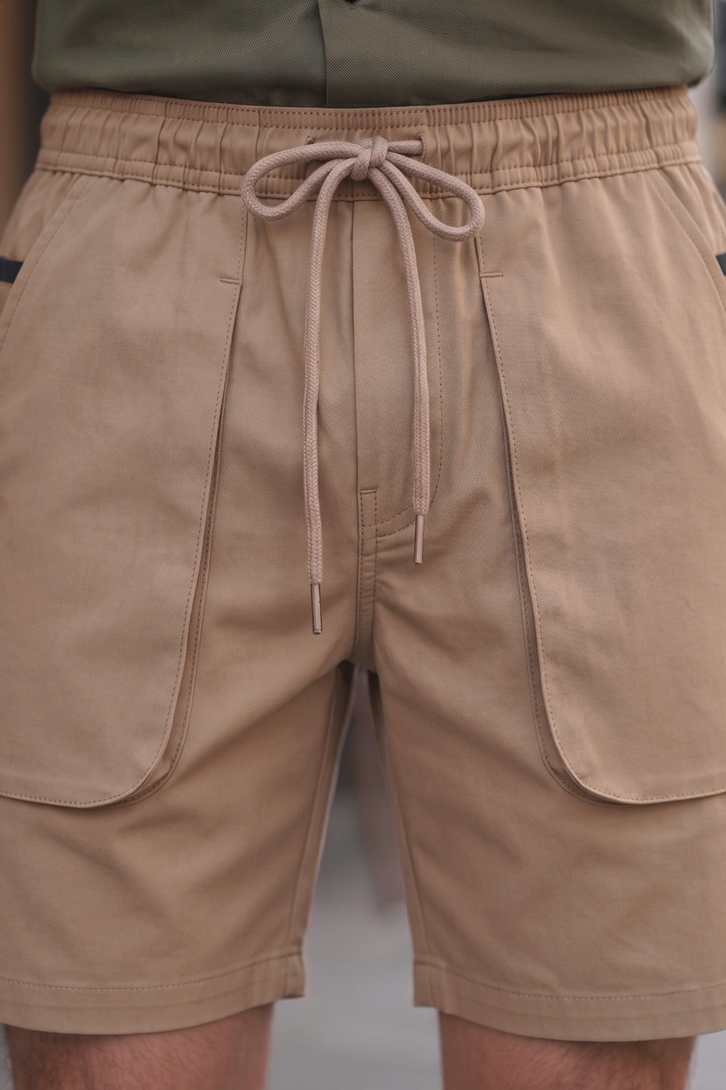 Beige Relaxed-Fit Exclusive Travel Shorts
