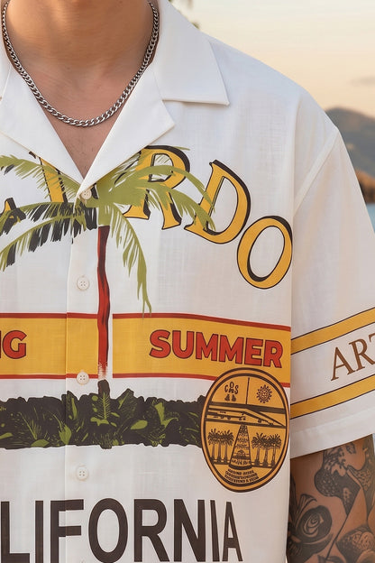 California White Oversized Printed Exclusive Shirt
