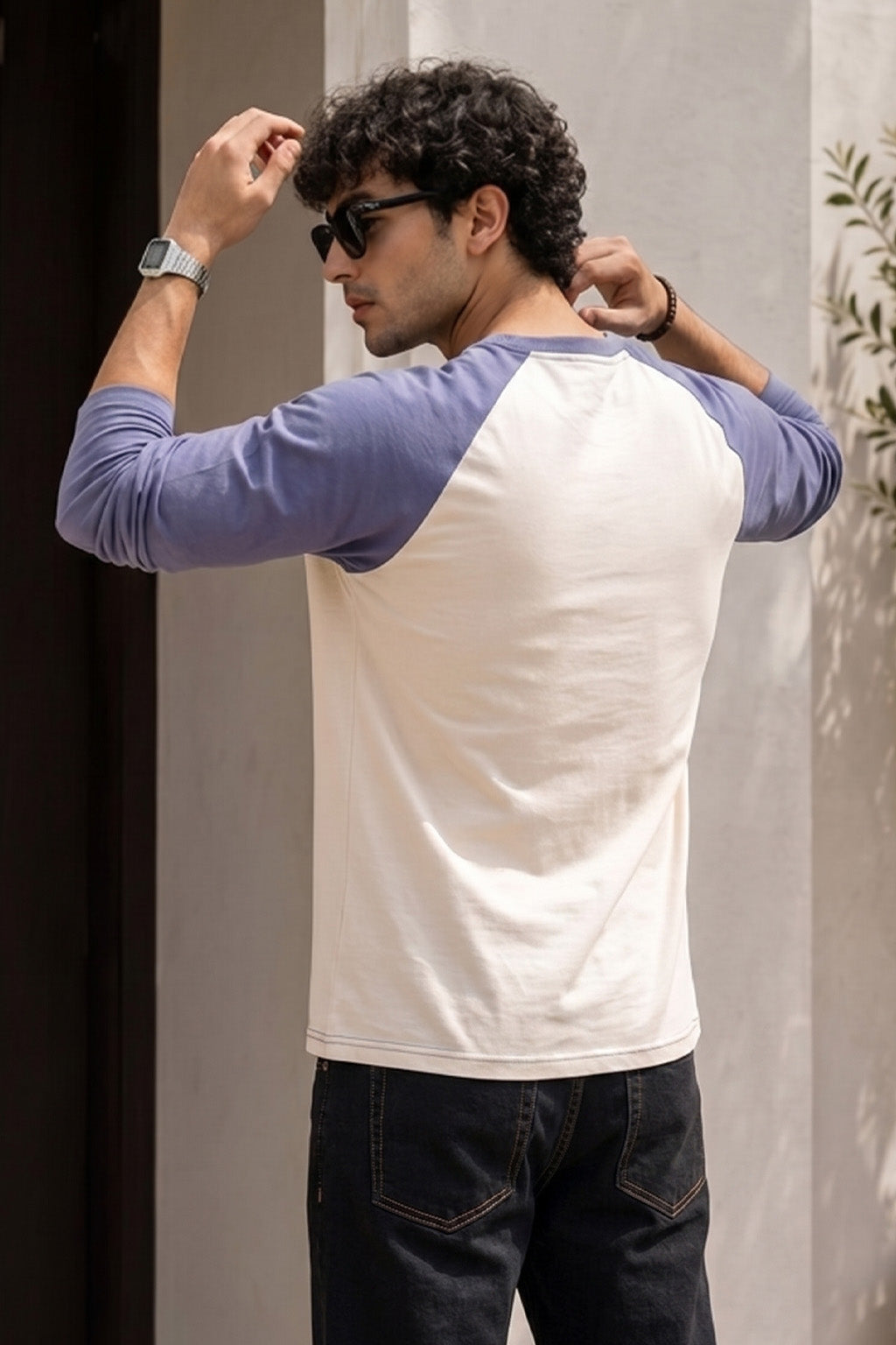 Veirdo Swanwhite & Future Dusk Raglan Full Sleeve Printed T-shirt