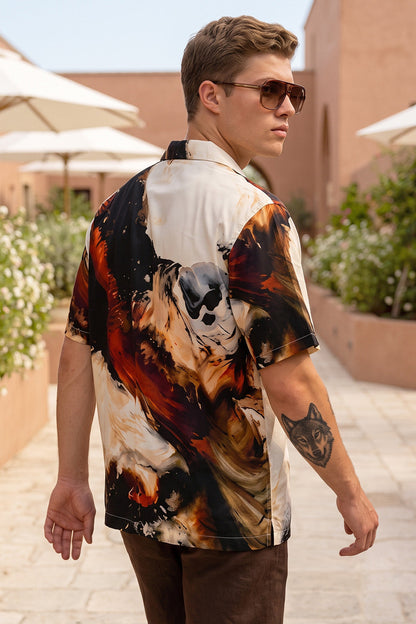 Blaze Canvas Off White All Over Print Oversized Exclusive Shirt