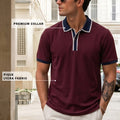 Maroon Tipped Regular Fit Exclusive Pique Lycra Polo T-Shirt