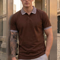 Chocolate Stripped Collar Regular Fit Exclusive Pique Lycra Polo T-Shirt