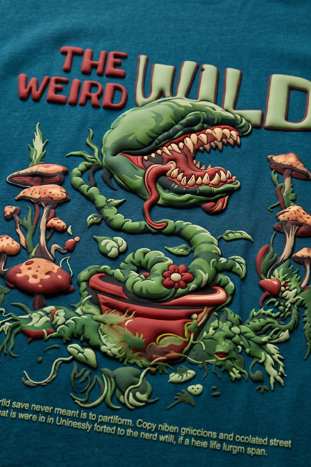 Wild Blue 3D Puff Print Exclusive T-shirt Supreme Edition