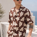 Mocha Brown All Over Printed Oversized Exclusive Shirt