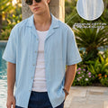 Feather Feel Sku Blue Oversized Plain Double Layer Exclusive Cotton Shirt