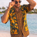 Golden Tropics Resort Green All Over Print Oversized Exclusive Shirt