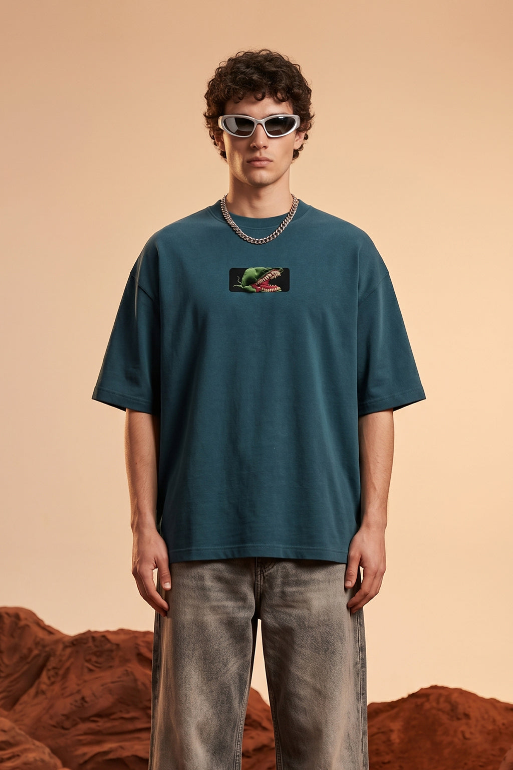 Wild Blue 3D Puff Print Exclusive T-shirt Supreme Edition