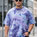 Lilac Tie-Die Printed Plus Size T-shirt