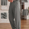 Grey Tailored Adjustable High-Waist Korean Pant
