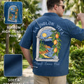 La VIta Navy Plus Size Printed Exclusive Shirt