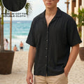 Feather Feel Black Oversized Plain Double Layer Exclusive Cotton Shirt