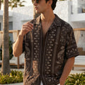 Vintage Paisley Brown All Over Print Oversized Exclusive Shirt
