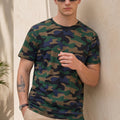 Camouflage Green Regular Fit Printed T-shirt