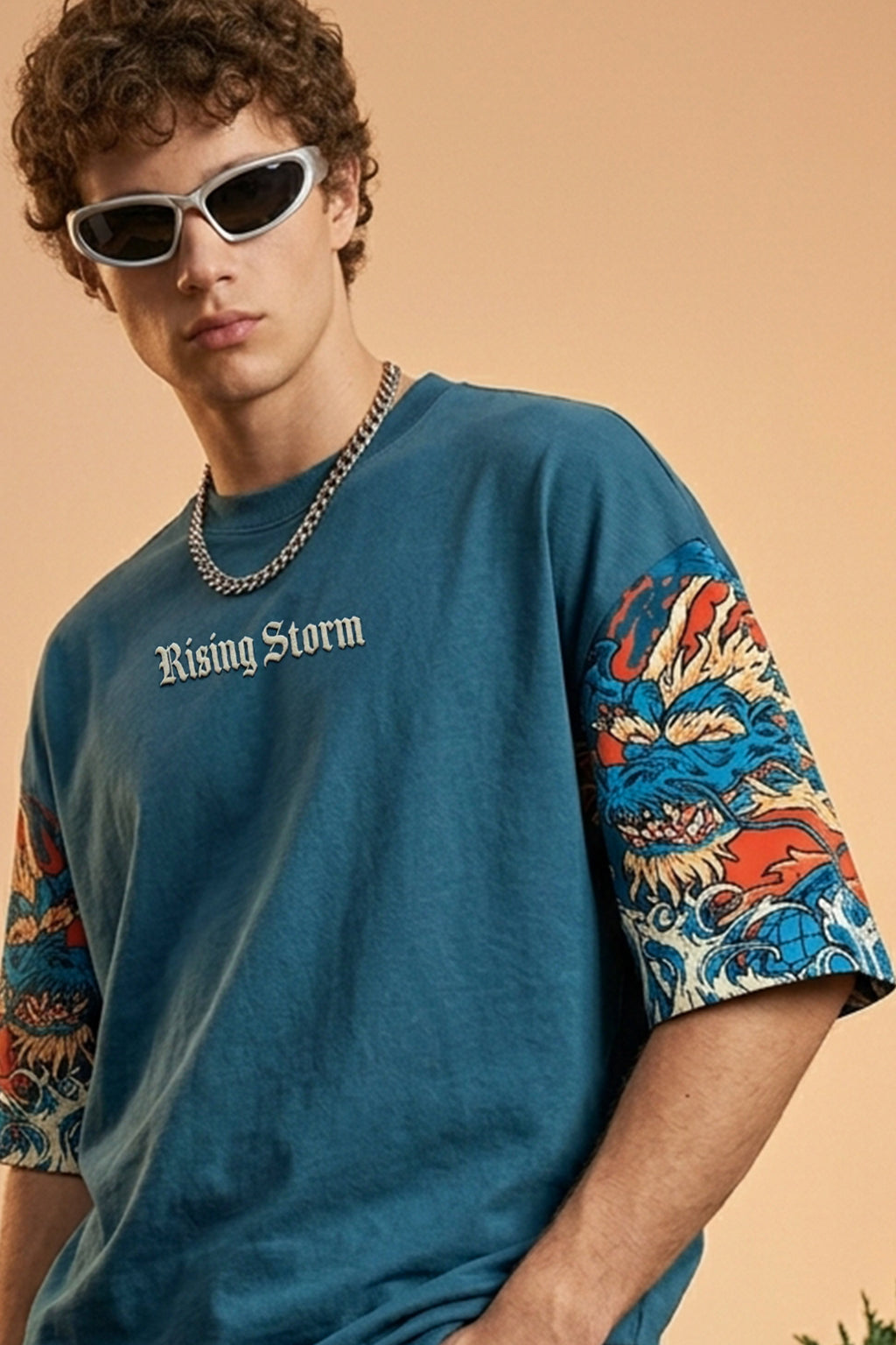Dragon Blue 3D Puff Print Exclusive T-shirt Supreme Edition