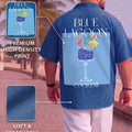 Blue Lagoon Blue Plus Size Printed Exclusive Shirt