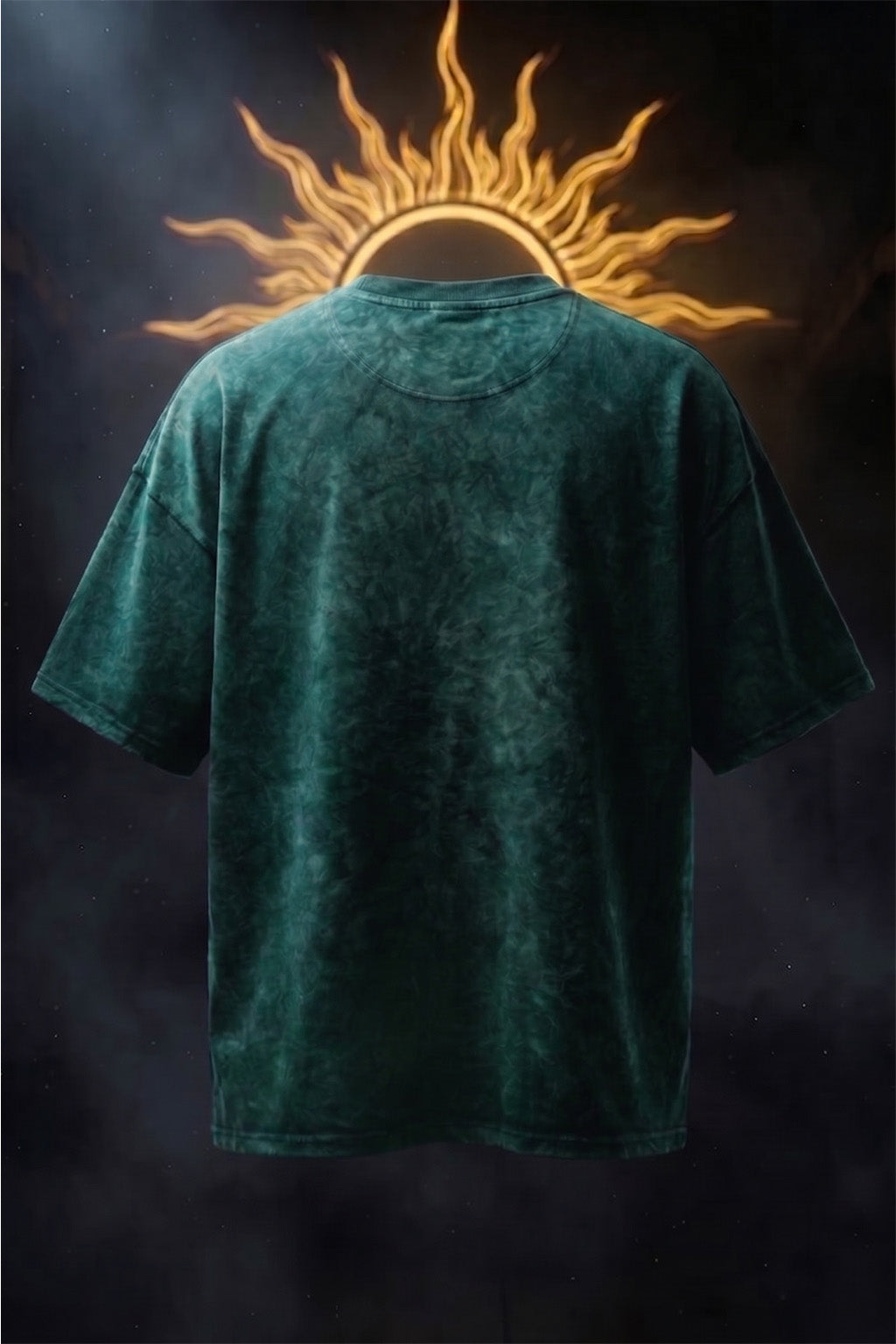 कर्म Green Acid Washed Printed Exclusive T-shirt Epic Collection