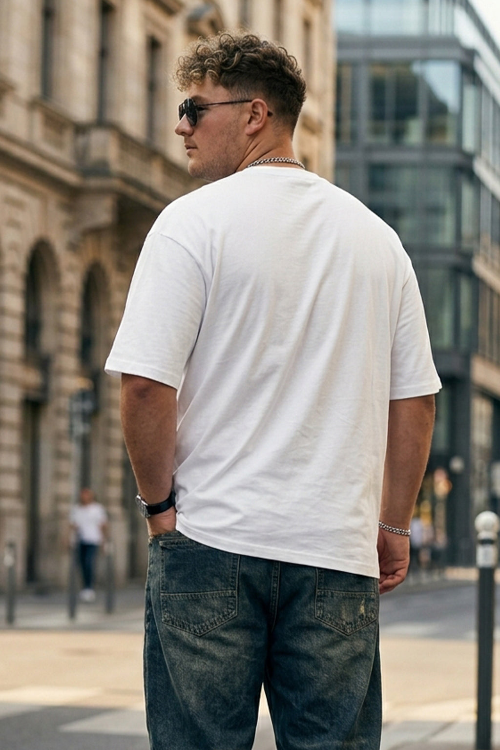 USA White Graphic Printed Plus Size T-shirt