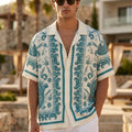 Paisley White All Over Print Oversized Exclusive Shirt