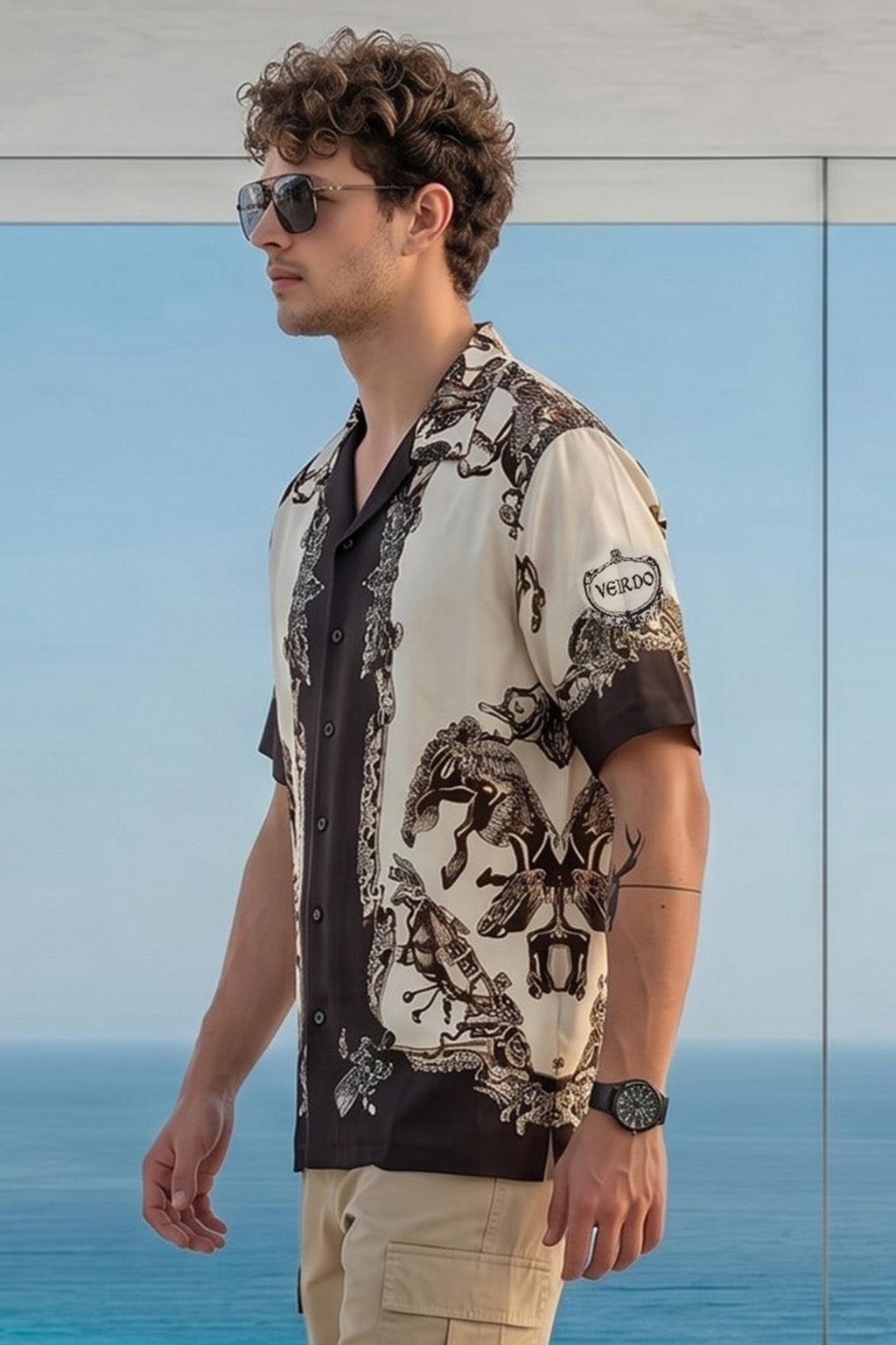 Imperial Dragon Off White All Over Print Oversized Exclusive Shirt