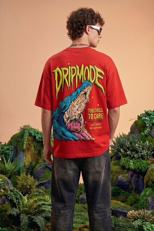 Dripmode Red 3D Puff Print Exclusive T-shirt Supreme Edition